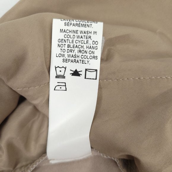 Conrad C Collection Womens Tunic Top Faux Suede Size 10 Taupe Pockets V-Neck - Picture 12 of 12